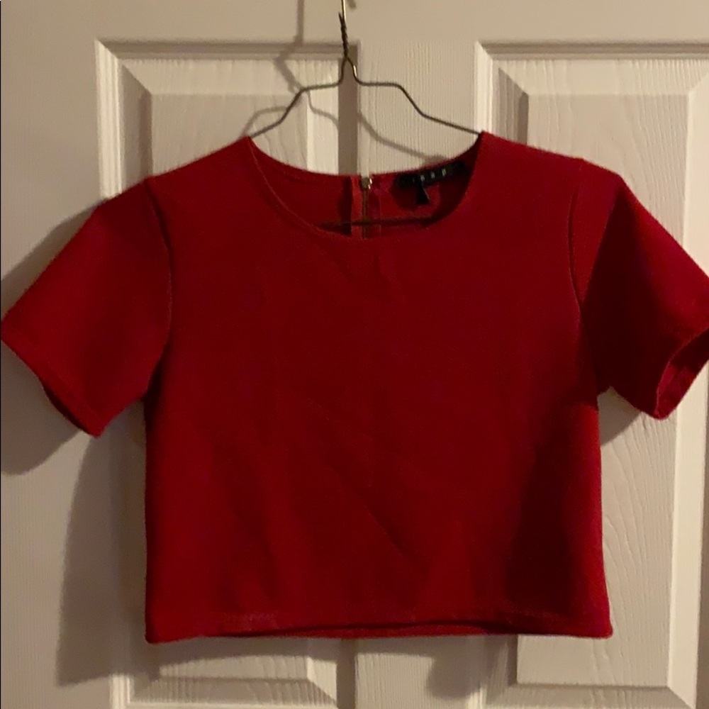 Snap Red Crop Top